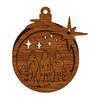 Magnetic Fridge Magnets for Christmas 3D Wooden Light Up Ornament, Layered House Tree Snowman Reusable Festive Decorations Nativity Scene Hanging