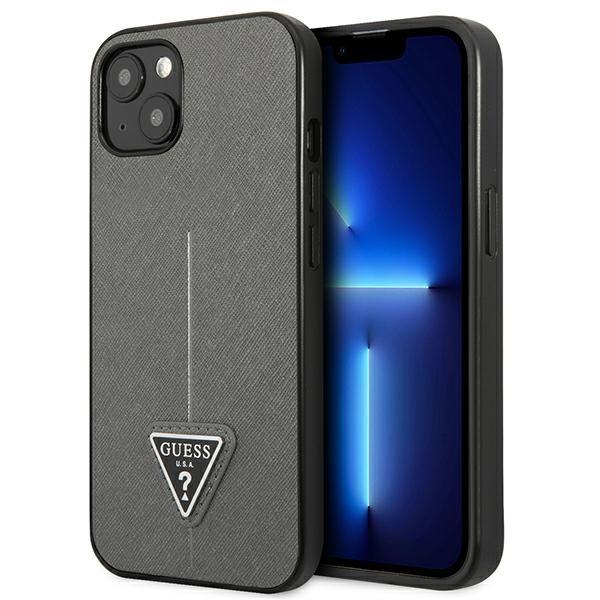 Guess Guhcp14Spsatlg Iphone 14 / 15 / 13 6.1 Srebrny/Silver Hardcase Saffianotriangle Logo
