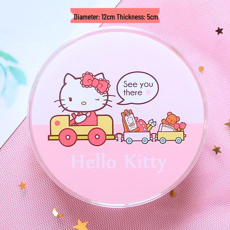 Transparent Cartoon Storage Box: Cute Round Organizer for Snacks, Candy, Gifts, or Cosmetics.