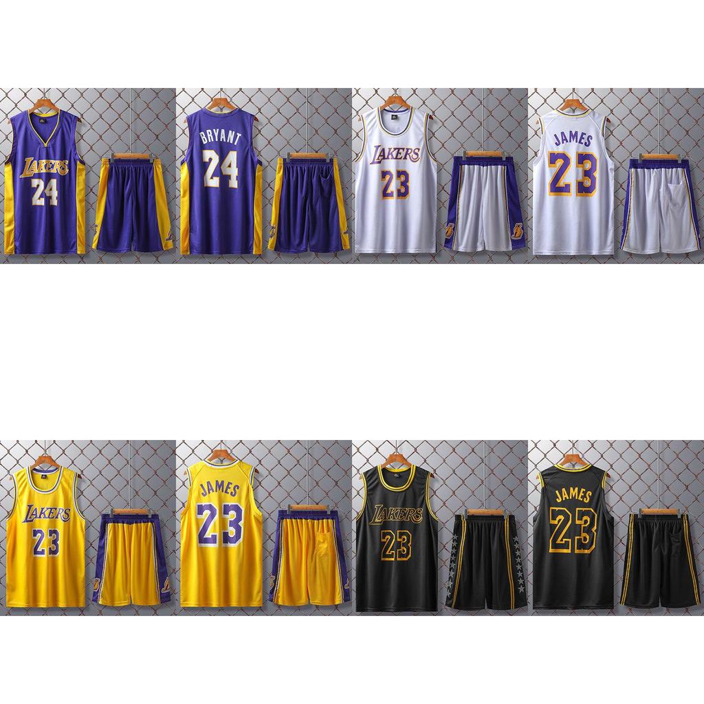 Fioletowy 24 Lakers Lebron James Zestaw Koszulek Dorosły Dzieci Oddychający Uniform Koszykarski Rekreacja Fitness Odzież Sportowa