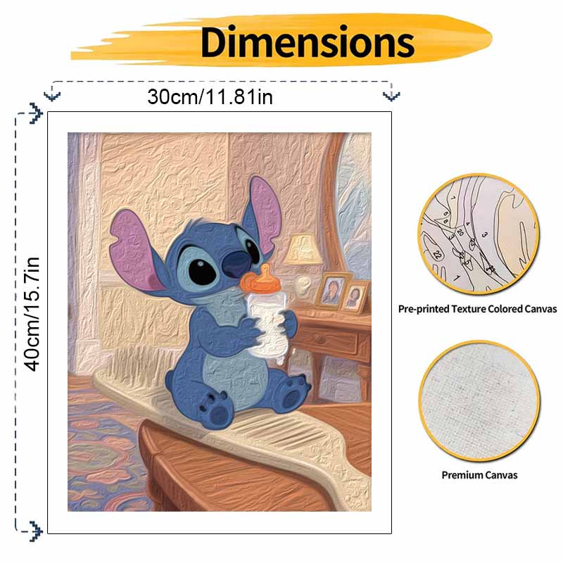 Disney Stitch Digital Oil Painting Art Kit Handmade Diy Home Decorations