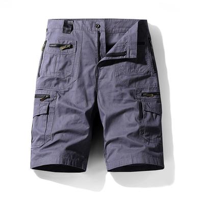 Summer Multi Pocket Pure Cotton Pants for Men's Solid Color Workwear, Cropped Pants for Men's Oversized Casual Shorts, Sports Pant for Men