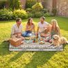 Picnic Blanket, 300x200CM Large Beach Blanket Outdoor Picnic Mat with Integrated Strap for Camping, Mix-Colour
