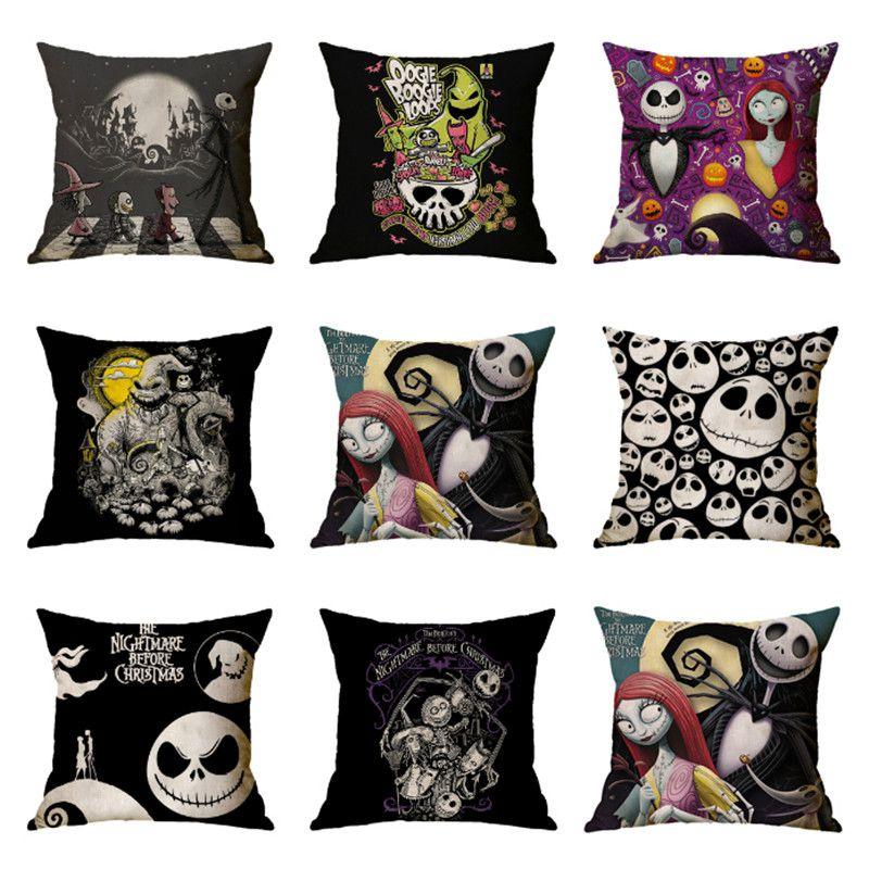 The Nightmare Before Christmas Cartoon Cushion Cover Perfect For Home Decor And Sofa