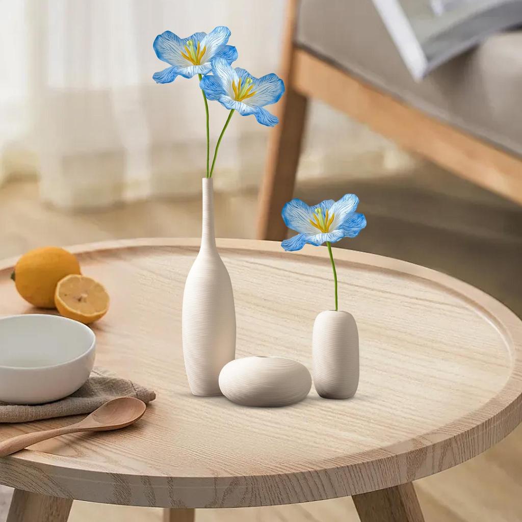 Leafless Fake Flower with Stem 12cm Flower Head 55cm Rhizome Home Wedding Decoration Retro Photography Props for Commercial