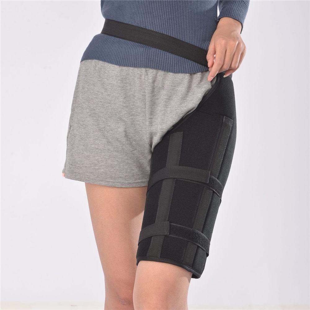 1Pcs Hip Brace Thigh Hamstring Sciatica Pain Relief Brace Upper Leg Compression Support Wrap for Hip Flexor Strain, Groin Pull, SI Joint, Arthritis