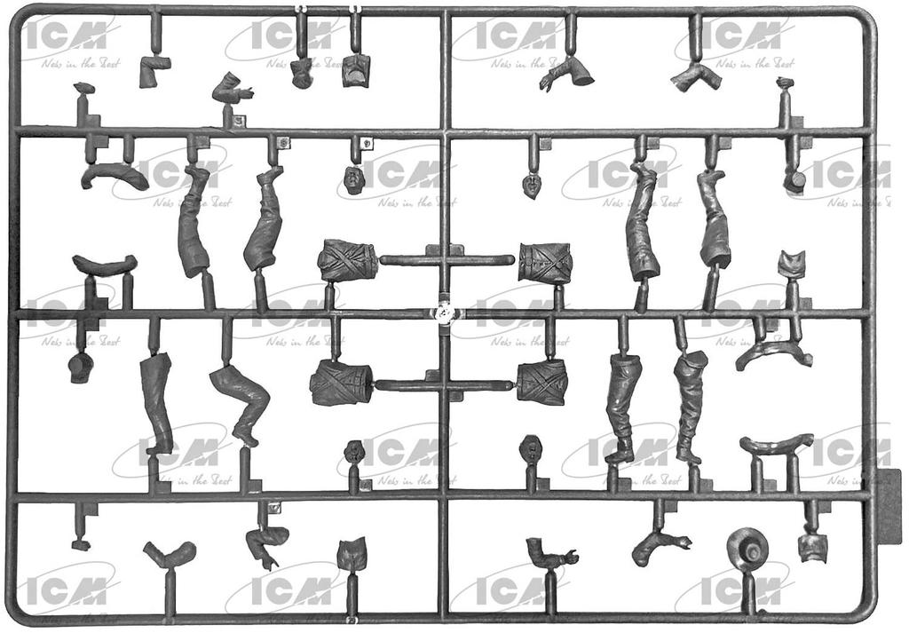 ICM US Confederate Infantry Set 4 Plastic Model 35024 1/35 2, Soldiers,
