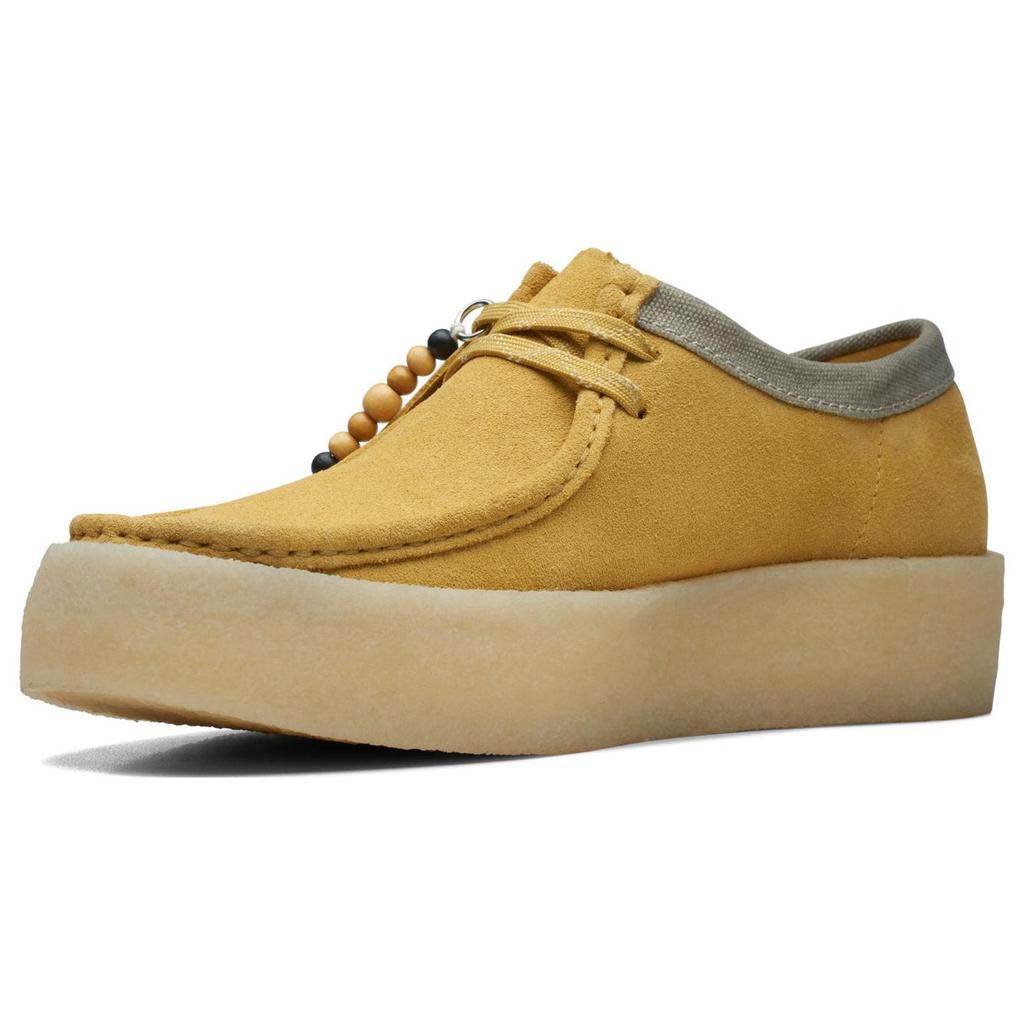 Clarks Height Increasing American Vintage Comfortable Casual Shoes Men Sneakers Yellow 26170044