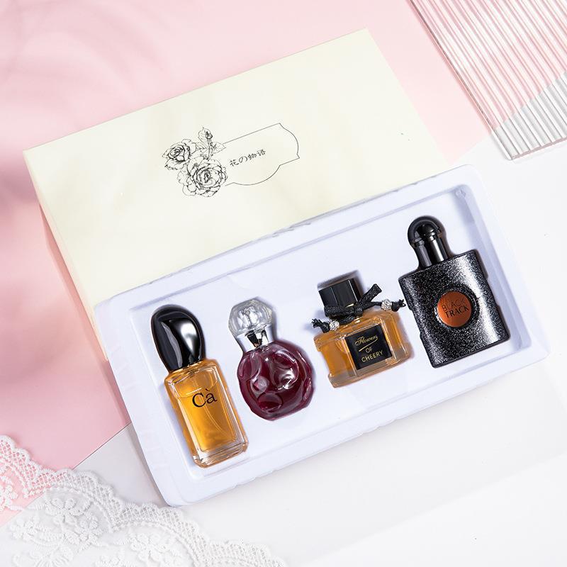 Ladies Perfume Gift Box Four-piece Set Fresh and Lasting Light Fragrance Perfume
