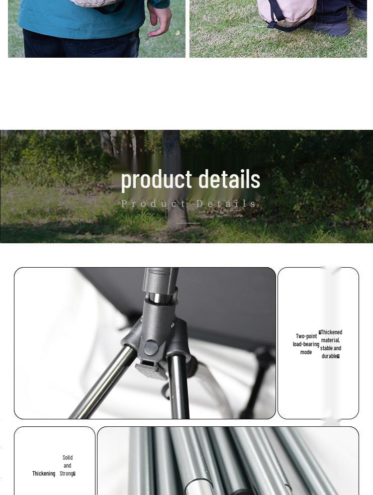Ultralight Adjustable Folding Camping Cot - Portable, Easy To Disassemble, Ideal for Outdoors, Office, or Tent Use