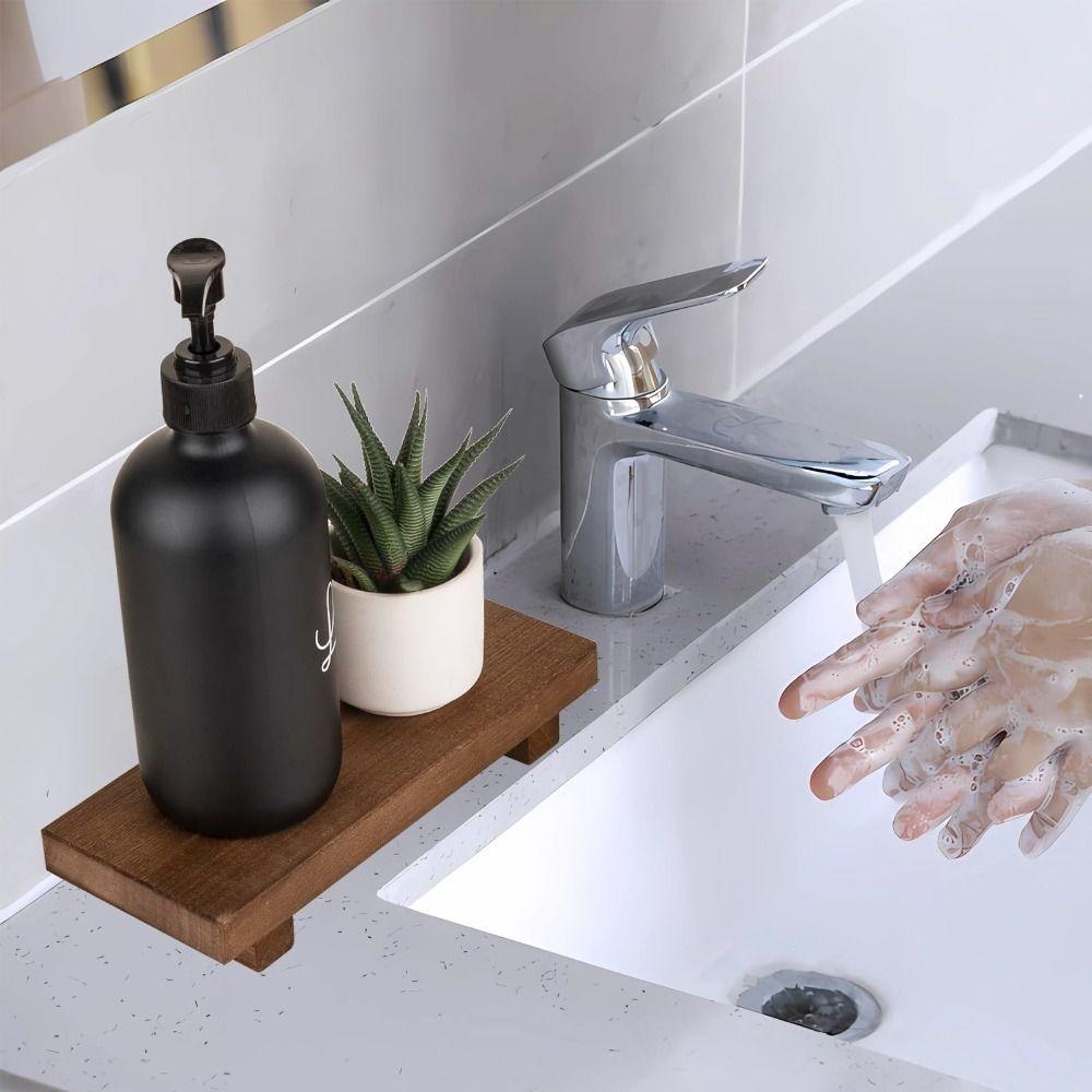 Hand Soap Wooden Wood Tray Retro Hands Soap Holde Storage Holder Tray Decorative Minimalist Vanity Tray Counter