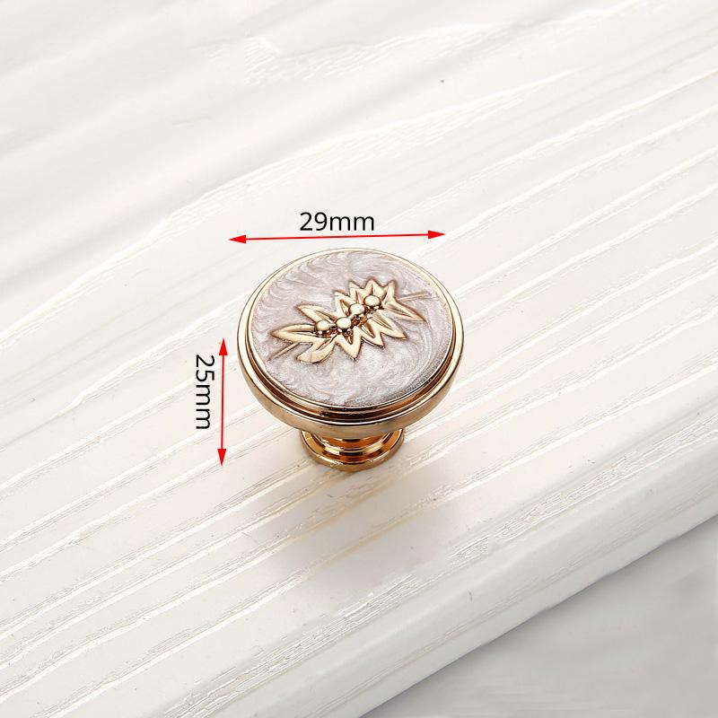 KAK 5 pieces Champagne Gold Door Handles Zinc Alloy Cabinet Handle Drawer Knobs European Wardrobe Pulls Kitchen Furniture Handle