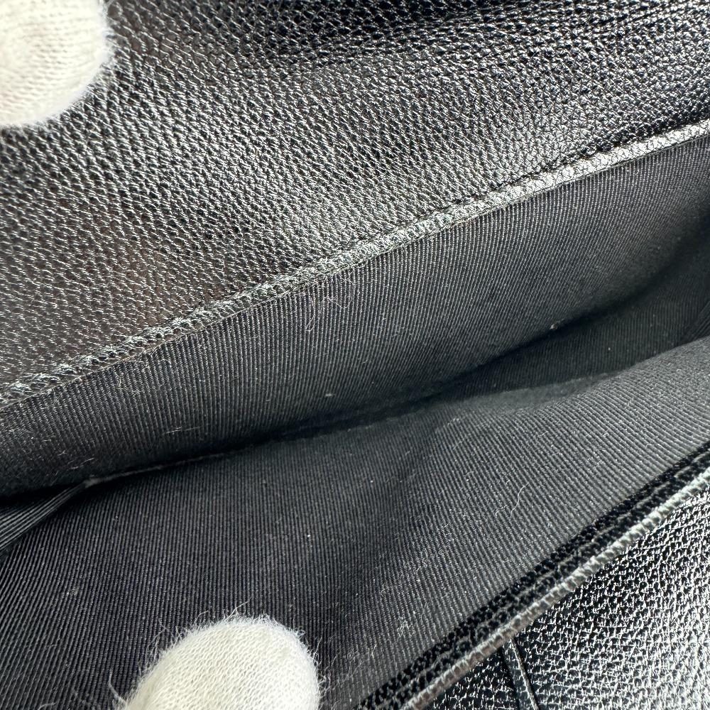 CHANEL quilting Bicolole leather Purse Silver leather Used