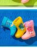 Girls' Korean Style Non-Slip Cartoon Rain Boots, Ages 7-12, Waterproof with Drawstring for Toddlers and Kindergarten