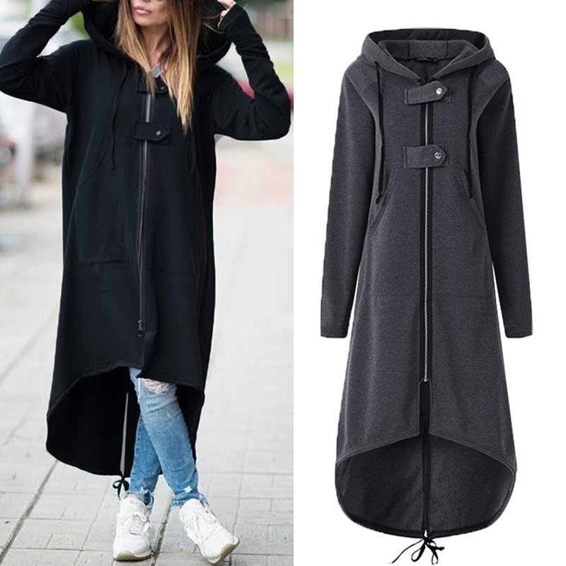 long sweatshirt jacket womens