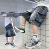 Kids' 2026 Summer Korean-Style Denim Shorts - Cool, Scruffy, and Trendy Five-Point Pants for Medium and Big Kids