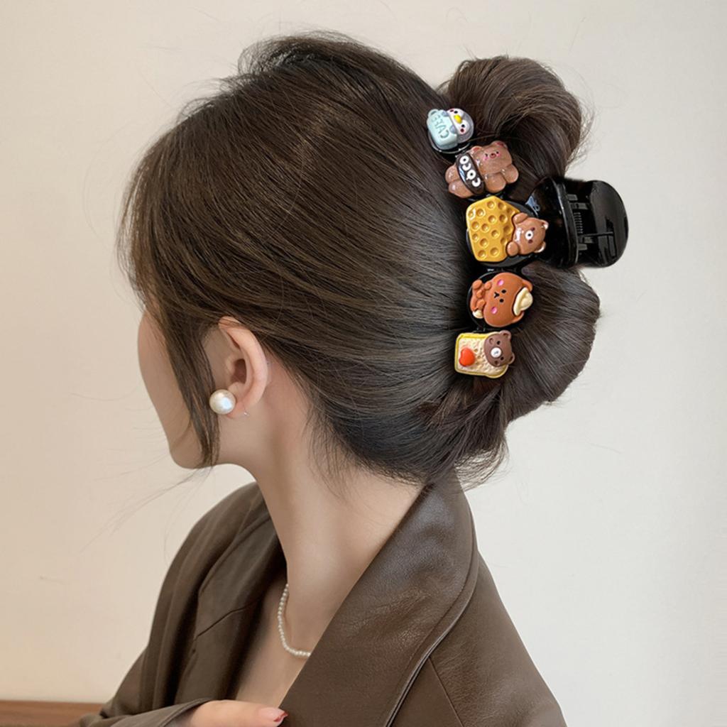 Korean for Women, 10.5cm Black for Bun Updo, Hair Clips for Thick Hair