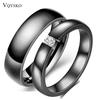 Modische Hochzeits Schmuckringe für Paare Schwarze Edelstahlringe für Damen Herren Jungen Mädchen Party Zubehör Großhandel