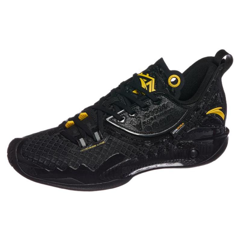 Anta Shock Wave 5 Cushioning Breathable Low-Top Basketball Shoes Men's Black Sneakers 112411106-9