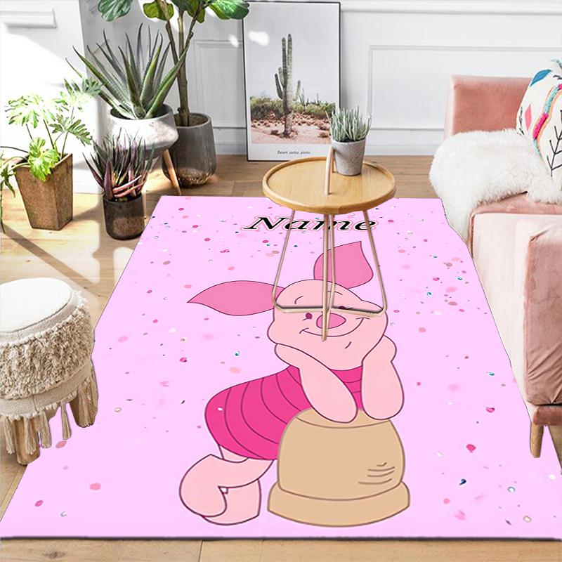 Custom 1Pc Piglet'S Heartfelt Adventure Rug Office Carpet Indoor Outdoor Entrance Doormat Nonslip Soft And Comfortable Living Room D916345