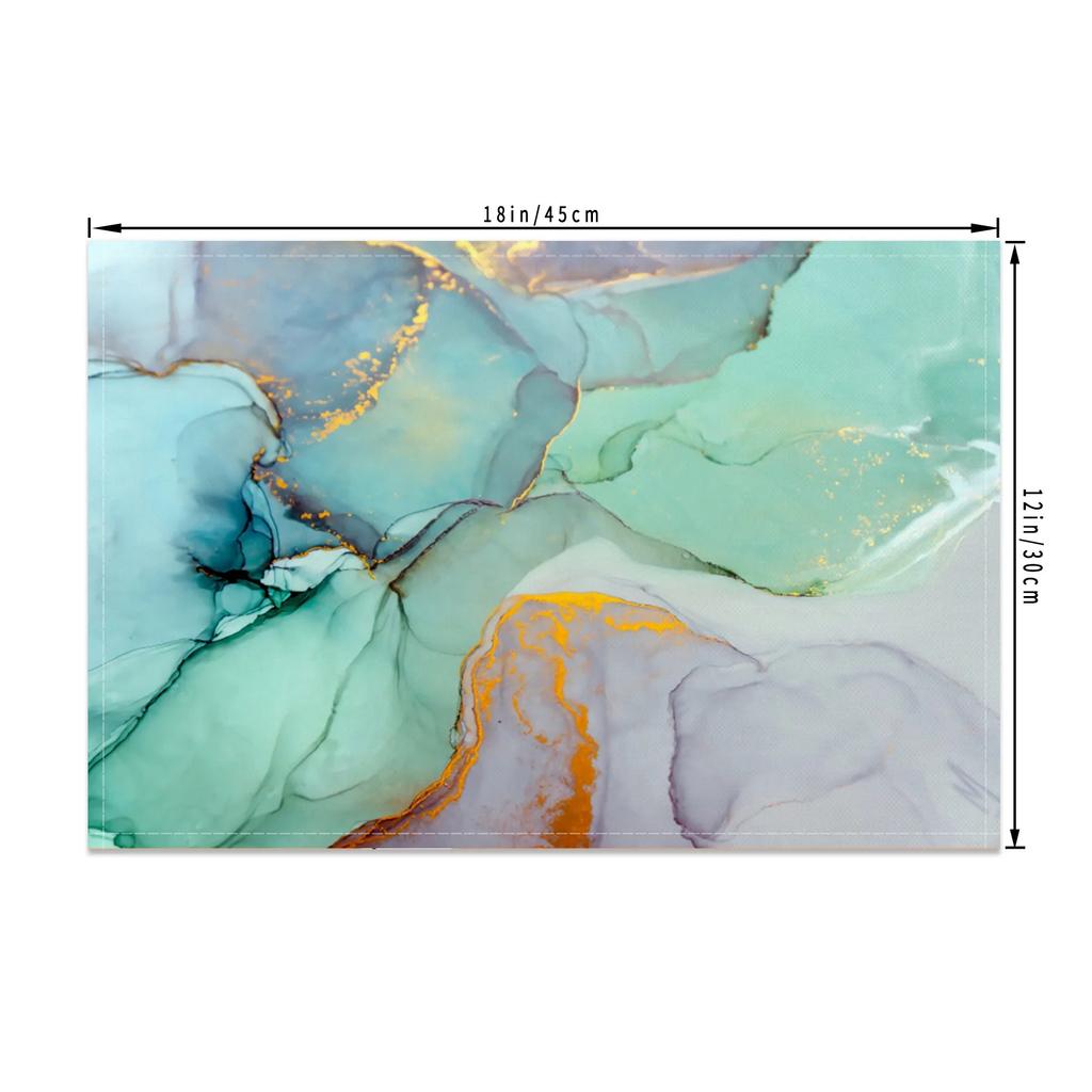 1PC Abstract Art Table Mats Modern Marble Ink Wash Pattern Waterproof Heat Placemats Dining Table Table decoration