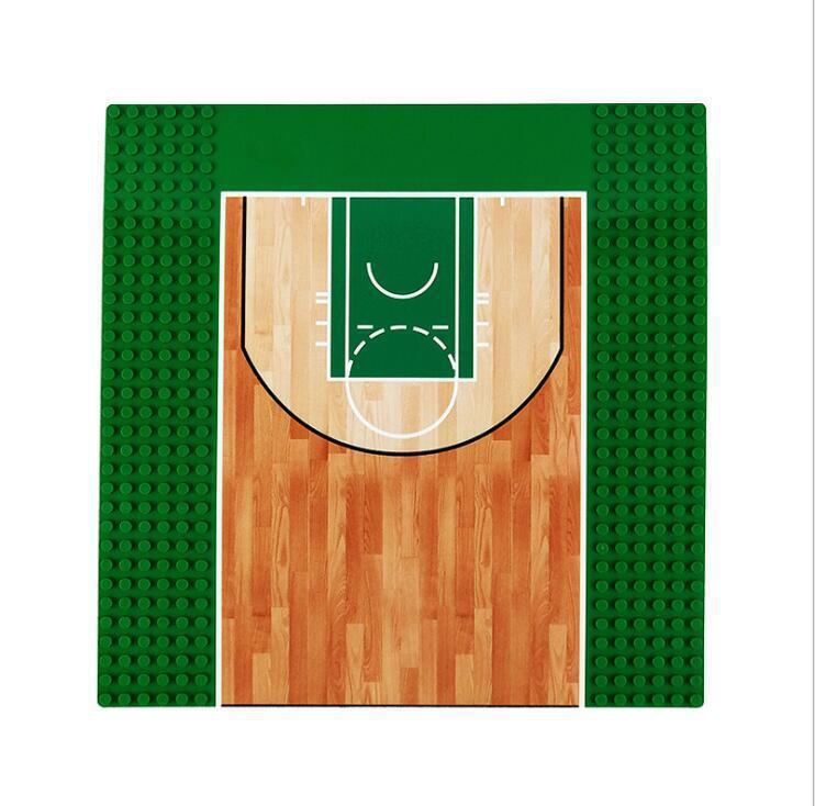 Set da Pallacanestro Blocchi da Costruzione Canestro da Pallacanestro Base per Campo da Pallacanestro Giocattolo a Particelle Piccole Sacchetto