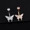 Butterfly Zircon Belly Button Rings Y2K Girls Piercing Navel Nail Body Jewelry For Women Fashion Body Piercing Jewelry Gift