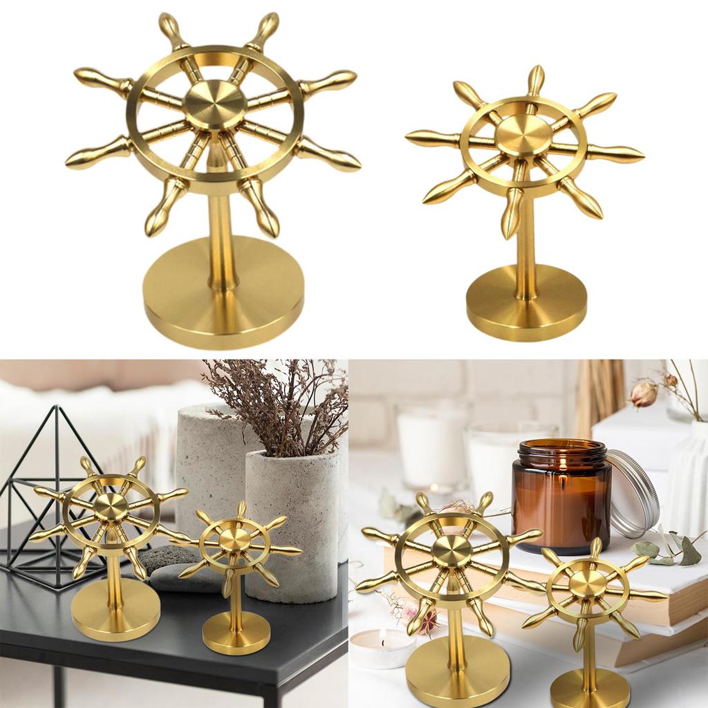 Marine Rudder Statue Housewarming Gift Collectible Vintage Decorative Desktop Ornament for Desktop Garden Home Bedroom Tabletop