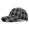 Retro Small Fragrant Plaid Baseball Cap Women's Autumn and Winter Thickened Warm Cap Versatile Face Small Outdoor Visor
