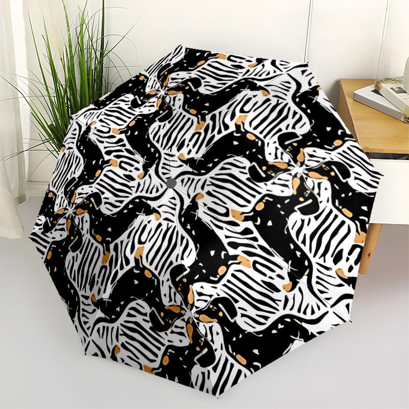 

1pc Dachshund Pattern Automatic Folding Umbrella, 8-Rib Iron Frame, Casual Outdoor Accessory for Birthday Festival Gifts yy251128144