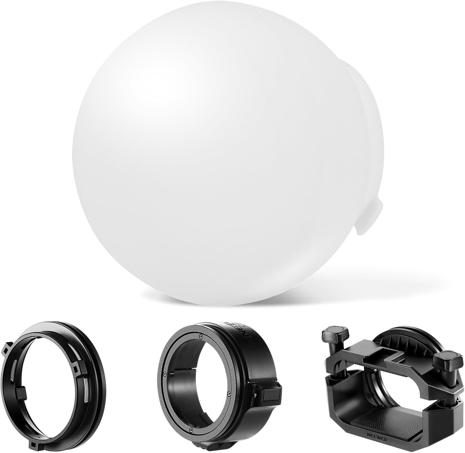 

NEEWER Софтбокс Диффузионный купол Комплект диффузионного купола с 3 адаптерами Диффузор для корпуса вспышки Совместим с Godox NEEWER Z1 Z2 Круглая головка Квадратная головка