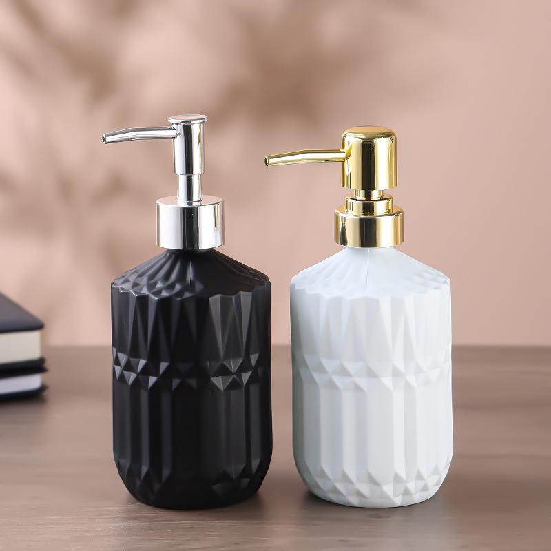 Luxurious Large-Capacity Glass Hand Soap and Shower Gel Dispenser Bottle