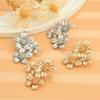 Fashion trend Metal wind flower earrings Simple high-end earrings Personality temperament Flower earrings