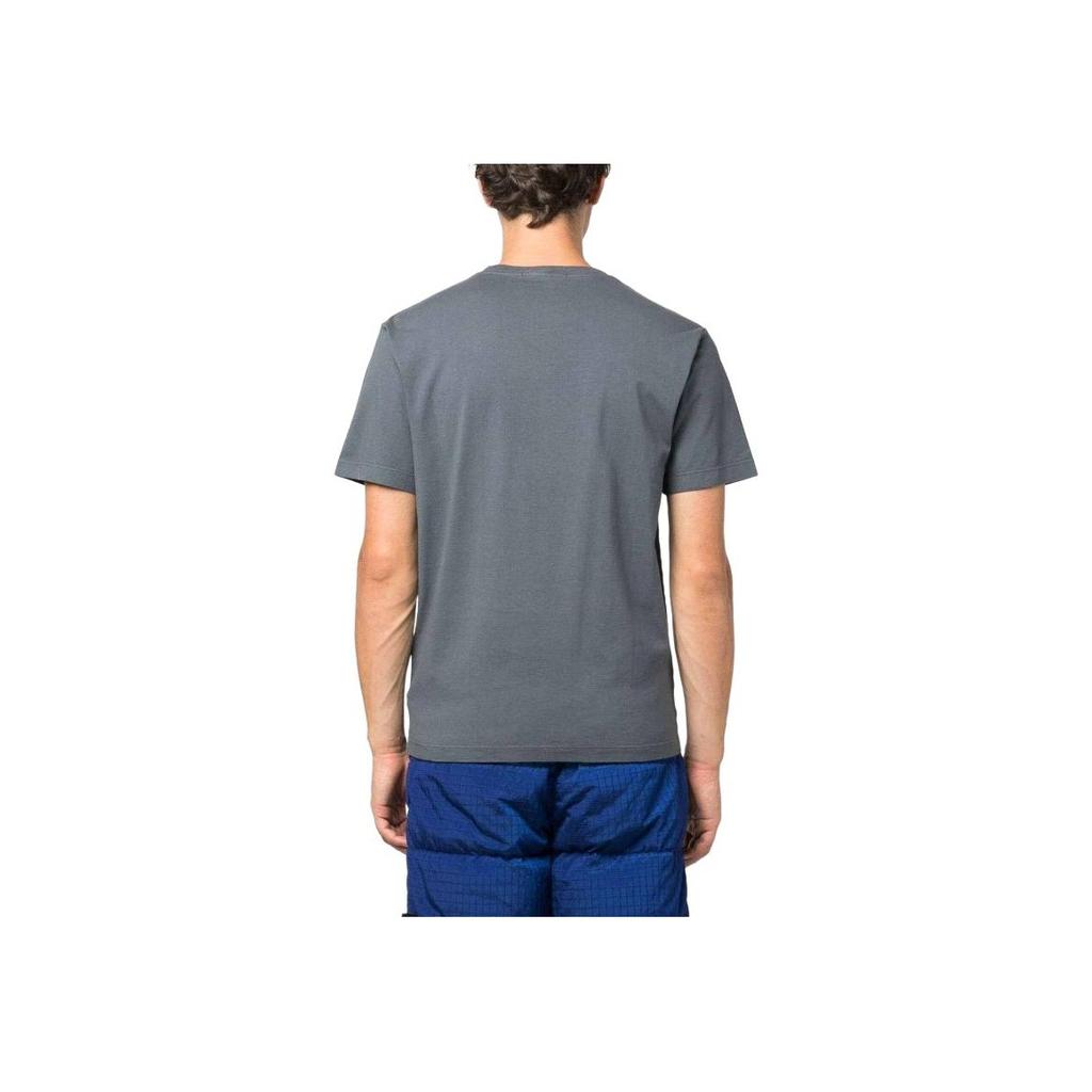 STONE ISLAND Buchstabenprint Rundhals Kurzarm T-Shirt Herren Oberteile Dunkelgrau 79152NS81-V0062