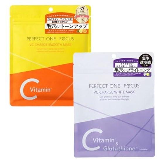 Perfect One Focus VC Charge Sheet Mask (7 sheets 2 pieces) Vitamin C Azelaic Acid PDRN Glutathione Moisturizing Pores Transparency Face Pack Made +