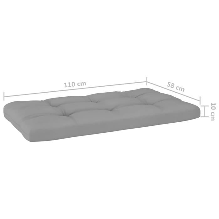 VidaXL Canapé central palette de jardin, Blanc Bois de pin imprégné