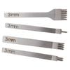 Rhombus Lacing Stitching Chisel Set Leather Craft Kits HSS Punching Stamping Prong Chisel