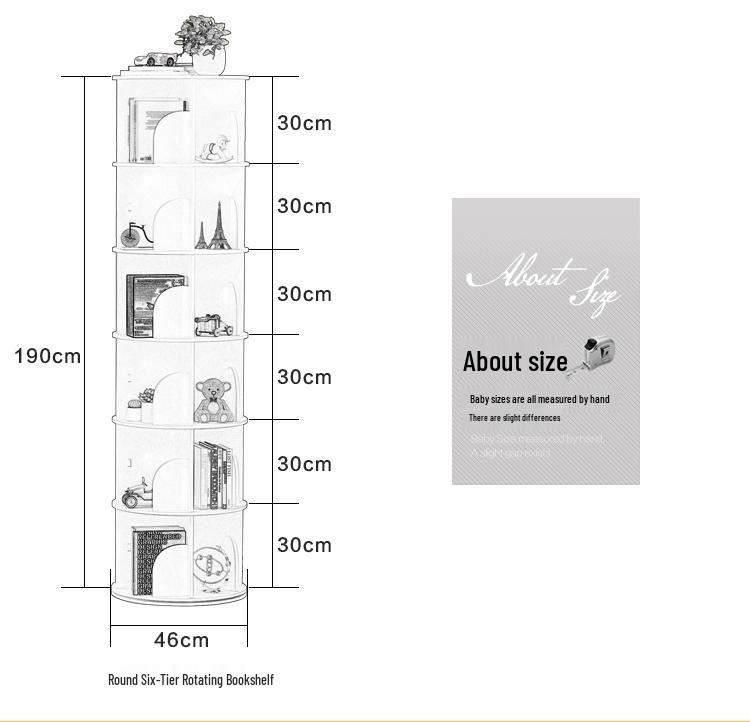Estantería Giratoria Moderna Sencilla: Estantería Vertical de Pie, Ahorra Espacio, para Oficina o Hogar