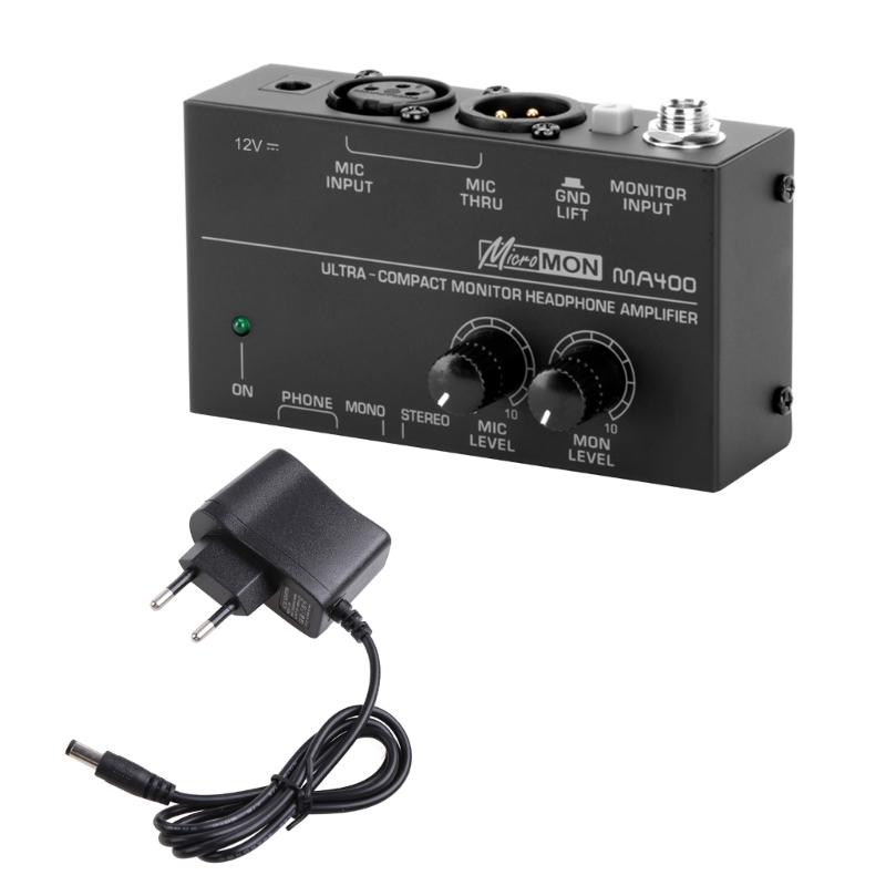 Headphone Amplifier Mixer with Highly Power Headphone Output Perfect for Performers On Stage Low Noise Sound Amplifier