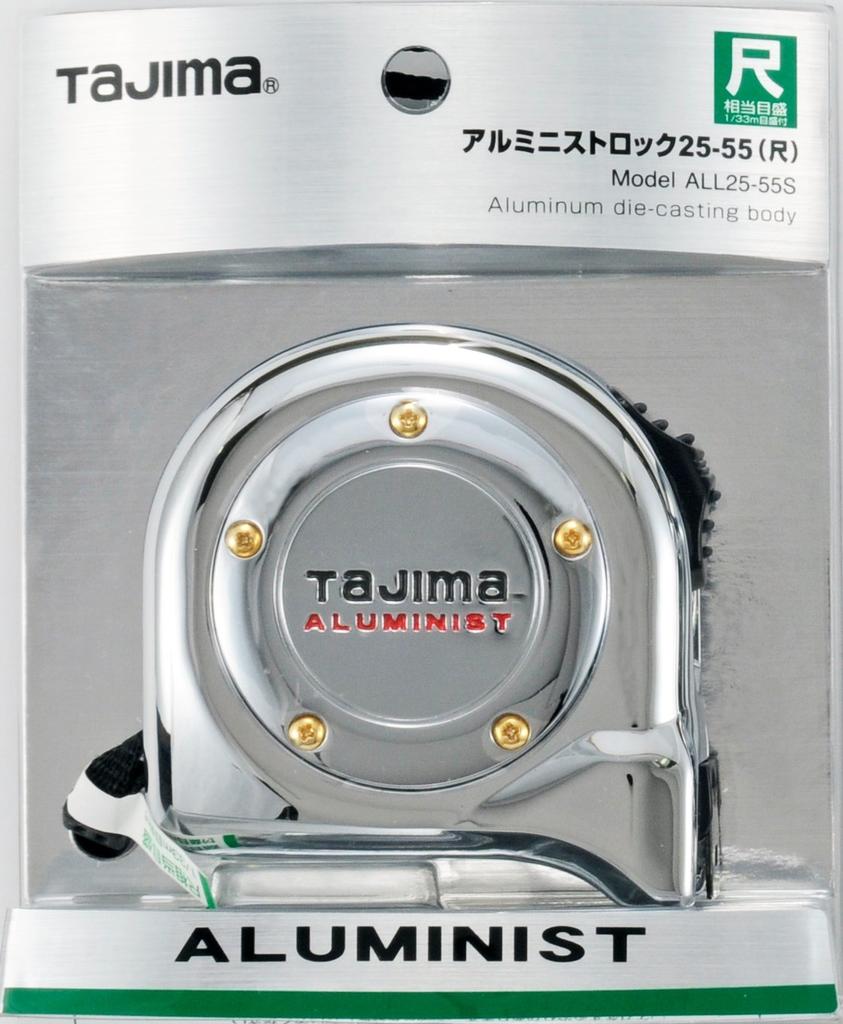 TAJIMA Convex X 25mm Aluminum Lock with 25 Shaku Equivalent Graduations ALL25-55SCRC 5.5m