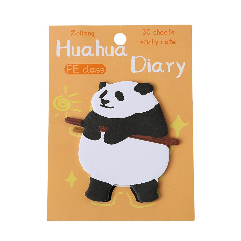 30sheets Huahua Diary Sticker, Sticker Cute Animal Notes, Panda Alien Shaped Can Be Pasted Sticky Tabs Office Accessories Gift