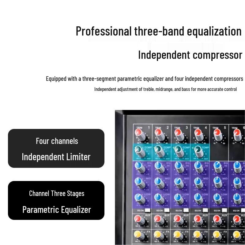 HuiDu Professional Multi-Channel Audio Mixer with DSP Effects (CN version)