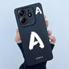 For Xiaomi Redmi Note 14 5G Cover Case Lucky Initial Letter Couple Silicone Soft Matte Phone Bumper for Redmi Note14 5G Casing
