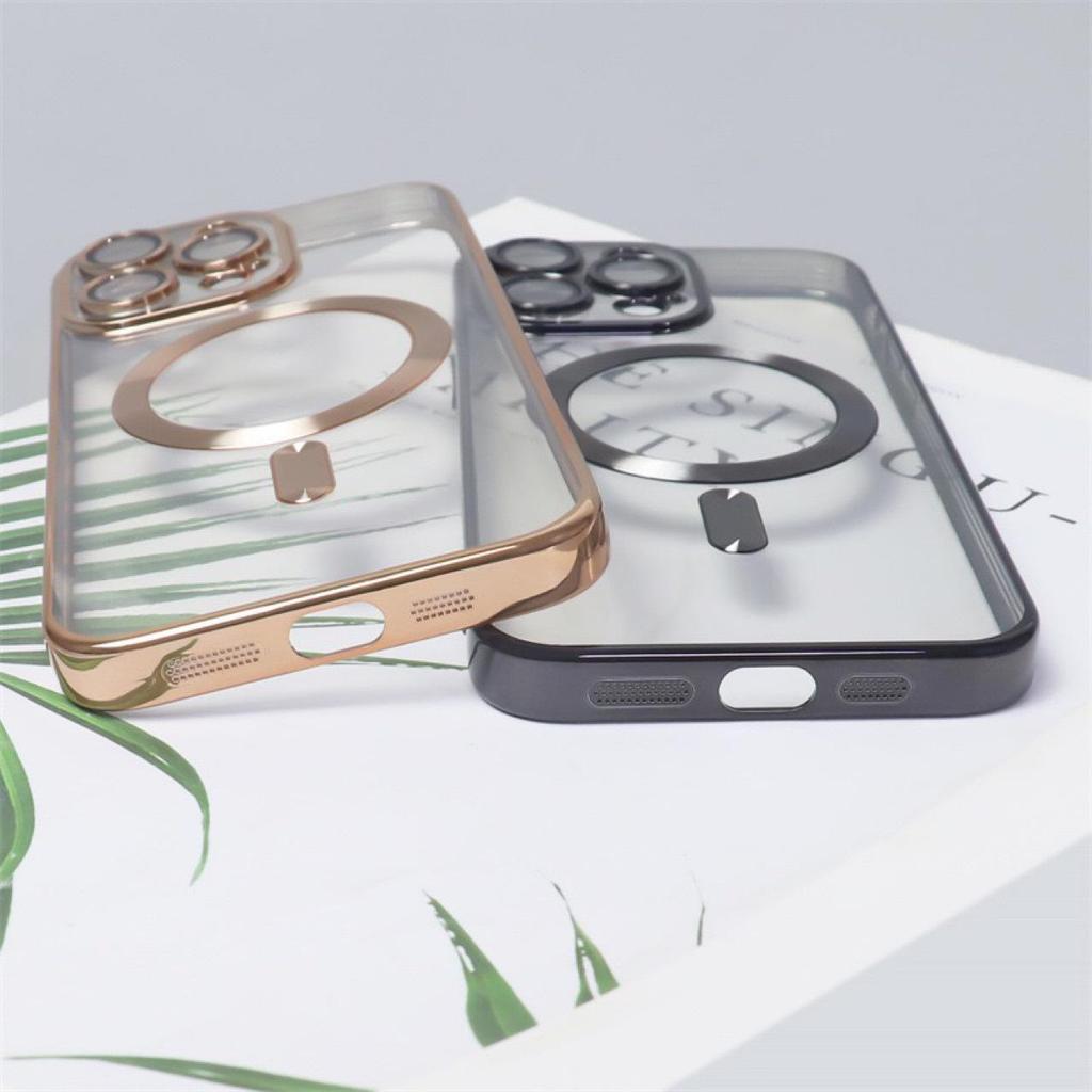 Electroplated Magnetic Case with Built-in Lens Film for iPhone 17 Pro Max