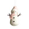 Seasonal Display Character Ornament, Soft Fabric Snowman Tree Decoration with Loop for Shelf Wreath and Winter Indoor Use