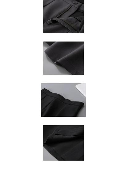 Gray Professional High-Waisted Slimming Suit Skirt for Spring/Summer