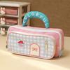 Large Capacity Dopamine House Pencil Bag Embroidered Pen Pencil Case Stationery Storage Bag  School