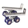 2pcs/set Durable Sliding Door Roller Convenient Hanging Wheels Rail Track Pulley  Home