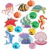 Colorful Hawaiian Spiral Ornaments Fish Octopus Summer Theme Pendant  Nautical Party