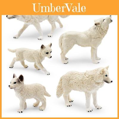 Realistic Arctic Wolf Model Set Featuring Five Unique Designs For Collectors And Decor